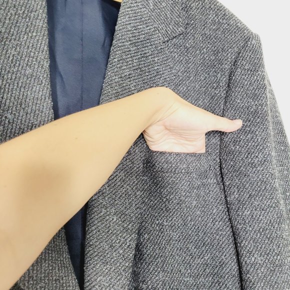 Vetements De Sports MaNis Vintage Wool Blend Blazer Jacket Academia Granpa - Picture 6 of 12